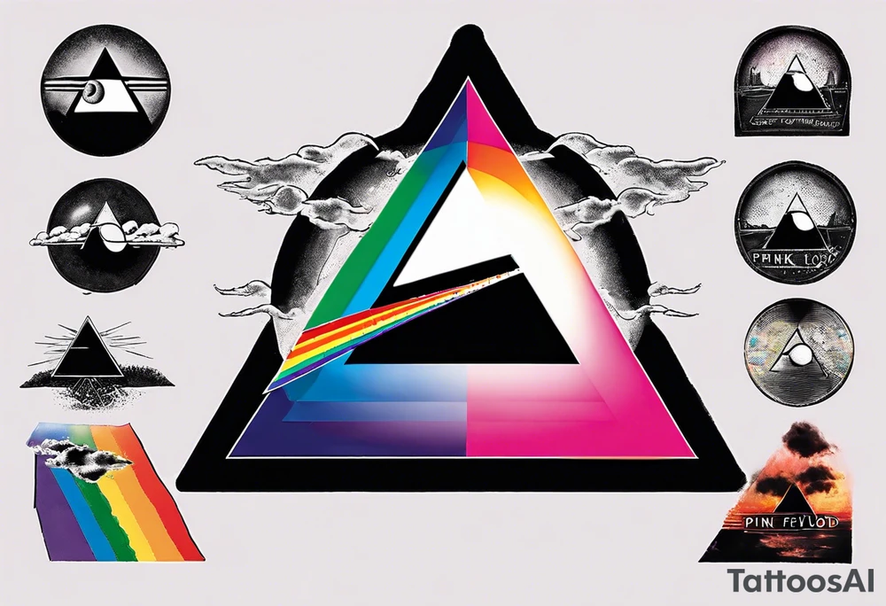 Pink Floyd album cover dark side of the moon. Gay pride tattoo idea