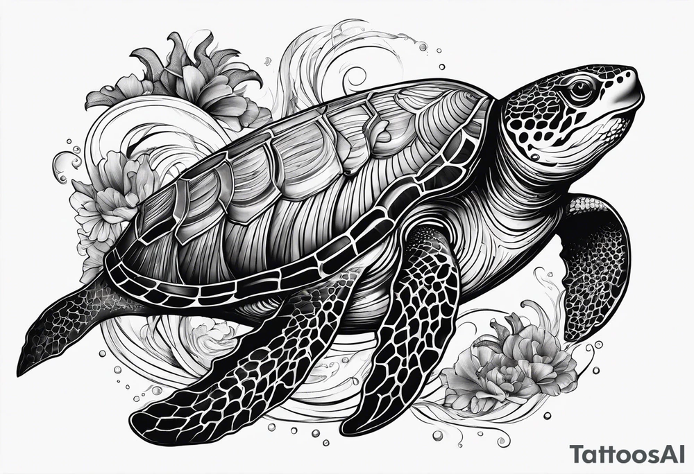 Sea creatures tattoo idea