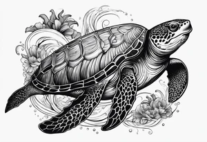 Sea creatures tattoo idea
