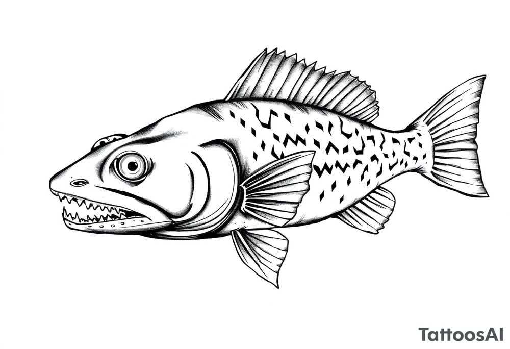 Flathead catfish tattoo idea