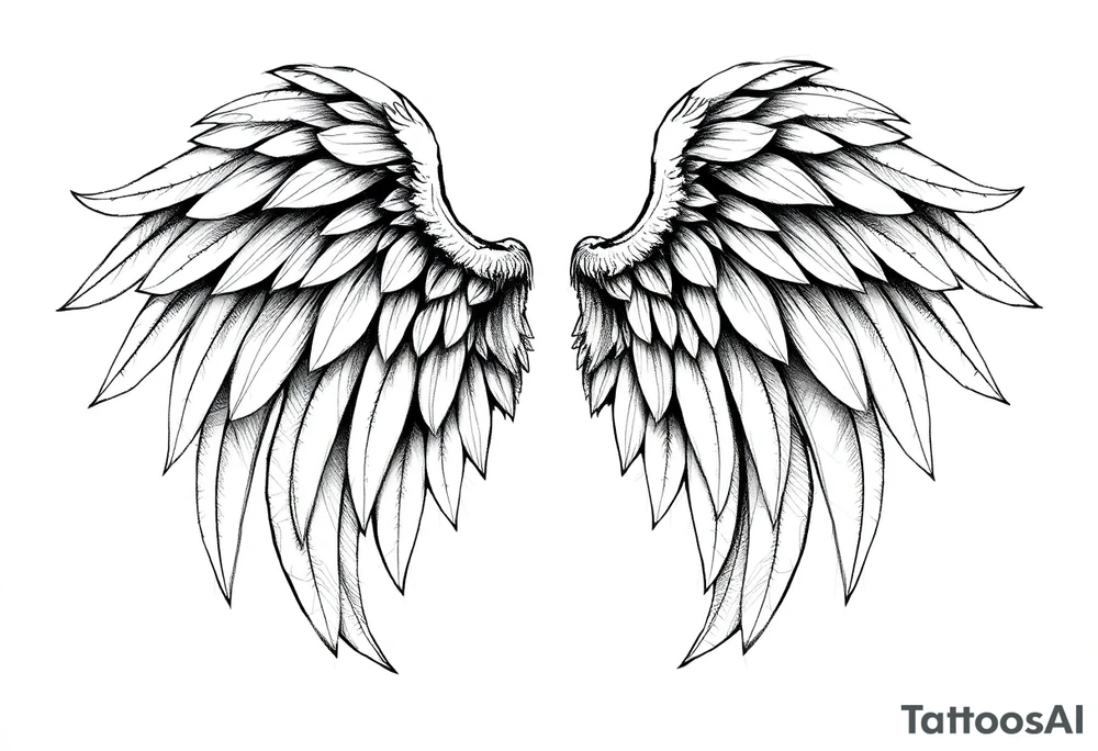 Angel wings tattoo idea