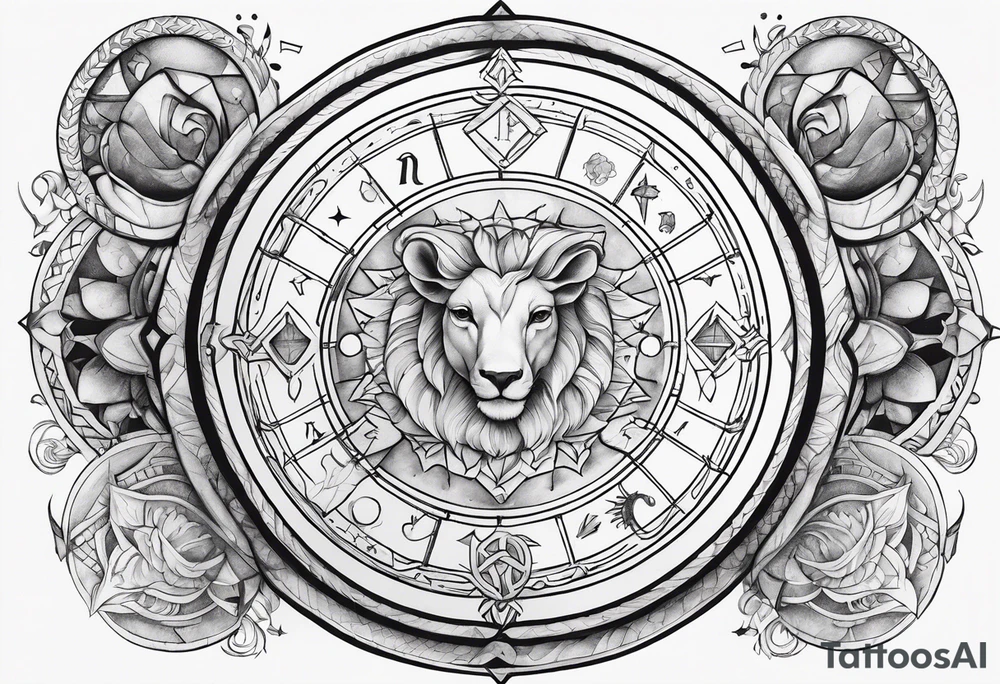 zodiac sign tattoo idea