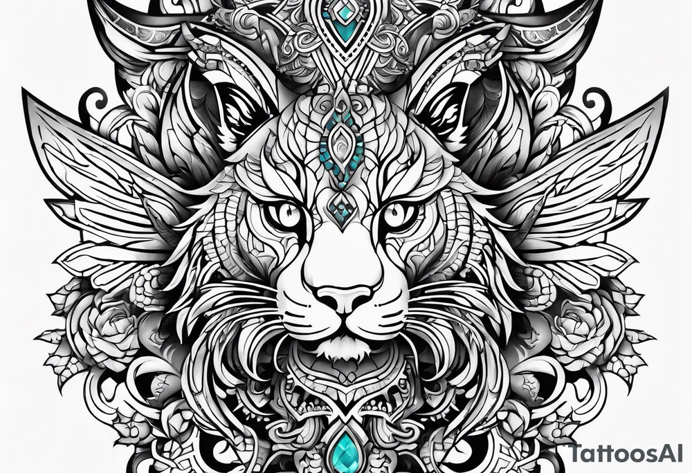 Shin armor tattoo idea