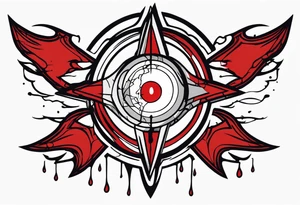 Bloody tears flow from Alucard's one
 eye in Hellsing body tattoo tattoo idea