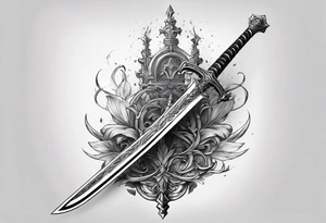 sword on spine tattoo idea