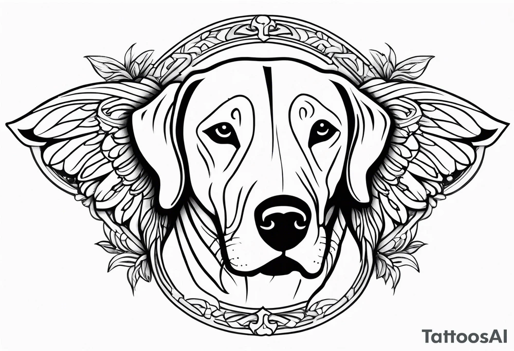 Dog turn over to an angel tattoo idea