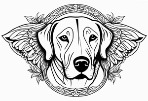 Dog turn over to an angel tattoo idea
