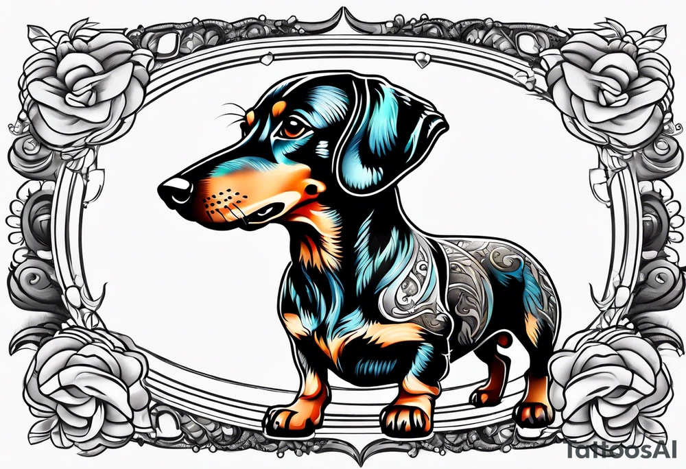 Mean dachshund tattoo idea