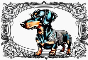 Mean dachshund tattoo idea