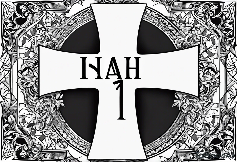 Isiah 41-10 written with a cross below it tattoo idea