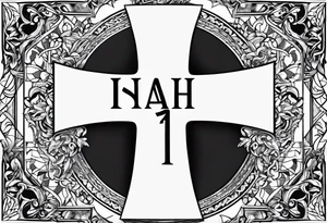 Isiah 41-10 written with a cross below it tattoo idea