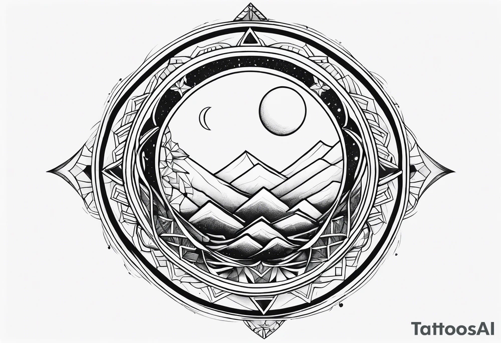 sacred moon tattoo idea