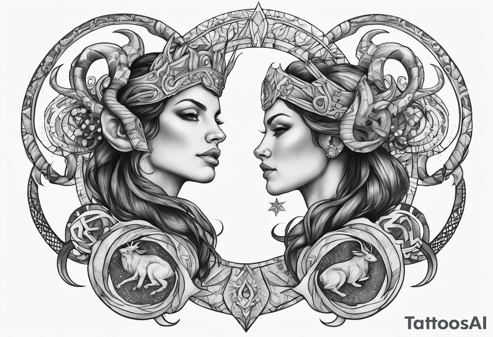 gemini capricorn cancer tattoo idea
