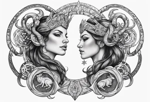 gemini capricorn cancer tattoo idea