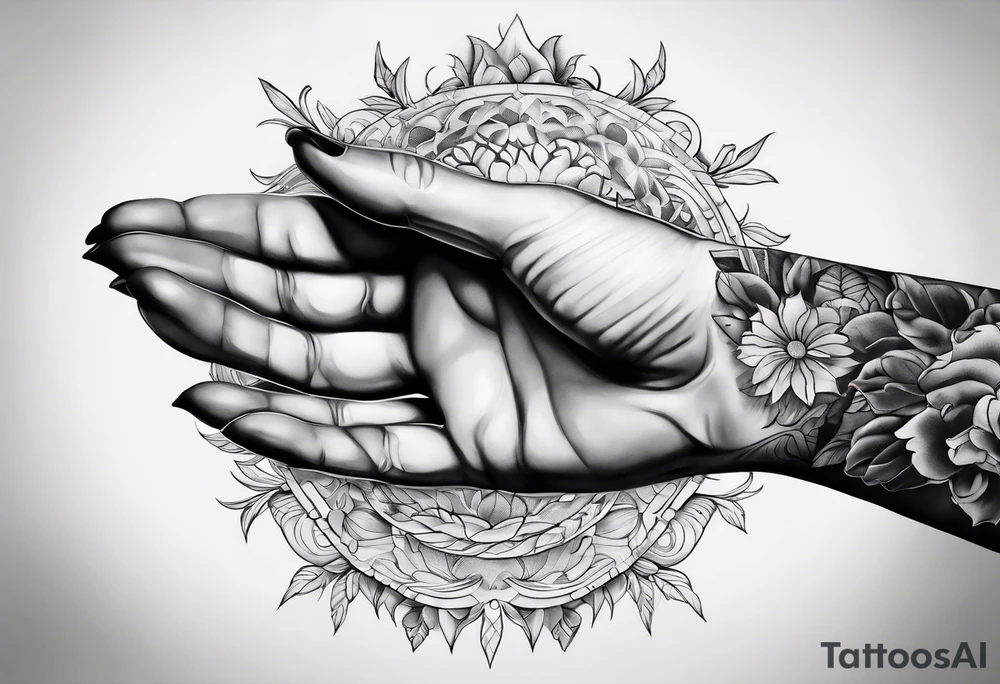 Creation of Adam hands tattoo idea