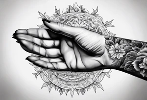 Creation of Adam hands tattoo idea