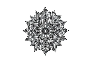 high contrast mandala tattoo idea