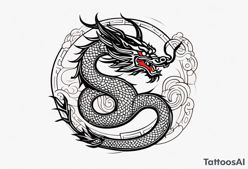 Traditional Chinese Dragon tattoo idea