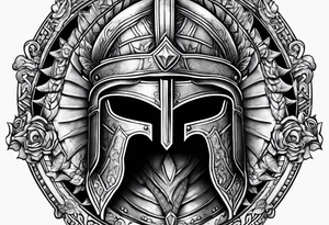 If you’re going thru hell keep going wrapped around a spartan helmet. tattoo idea