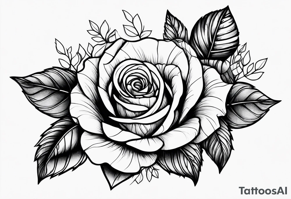 wilderness with roses tattoo idea