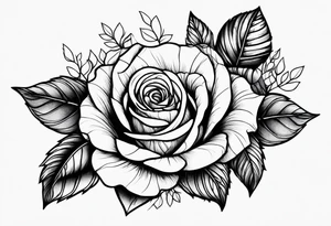 wilderness with roses tattoo idea