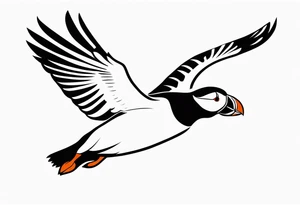 a flying puffin
 - forarm Tattoo tattoo idea