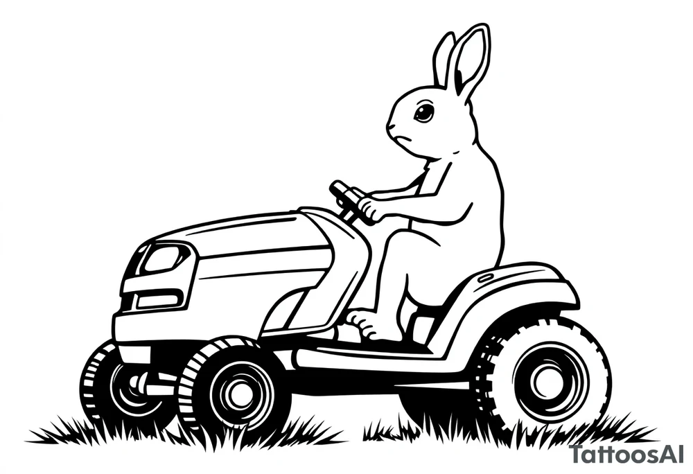 Speed dial from riding lawnmower turtle rabbit. tattoo idea