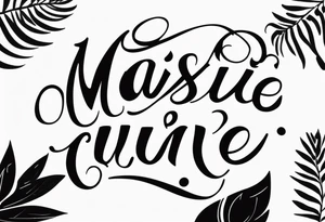 i want a name in cursive, the name is Maisie-Leigh tattoo idea