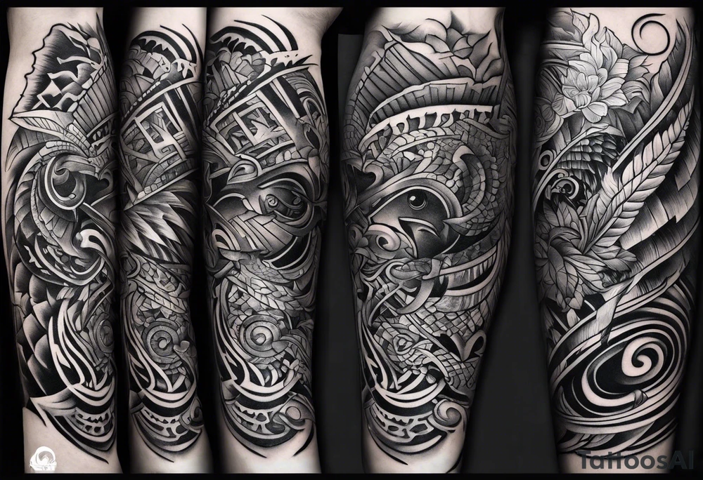 forearm moko tattoo idea