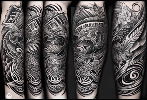 forearm moko tattoo idea