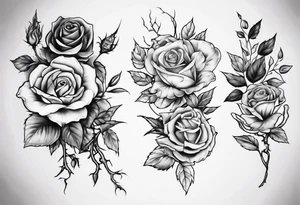 Bramble and roses tattoo idea