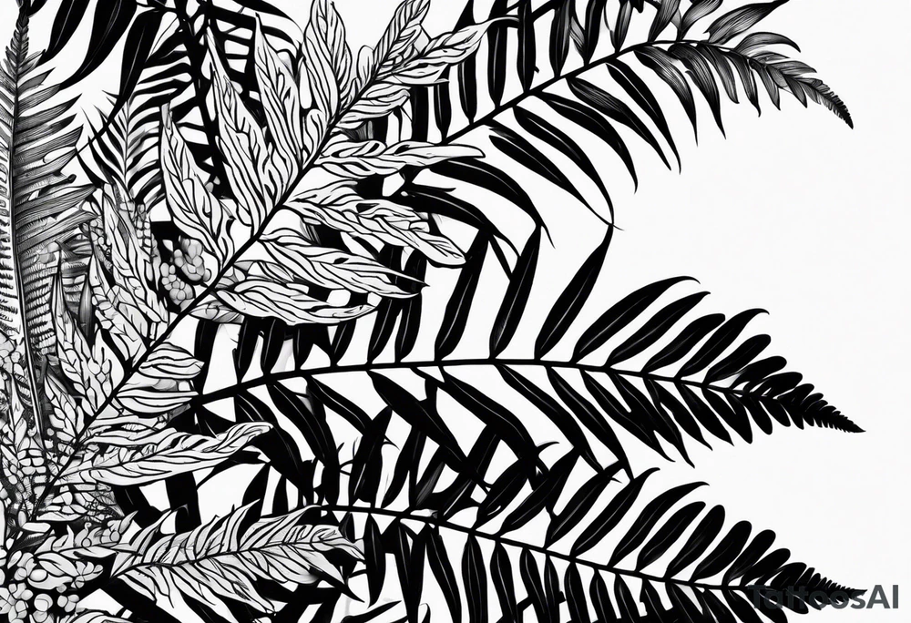 Fern leaf tattoo idea