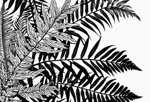 Fern leaf tattoo idea