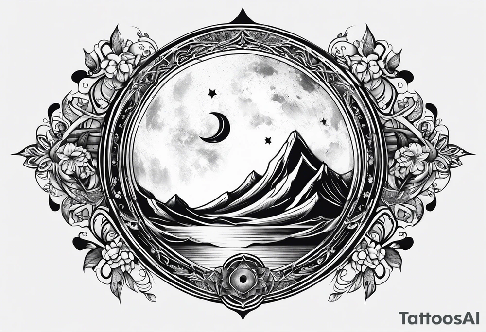 sacred moon tattoo idea