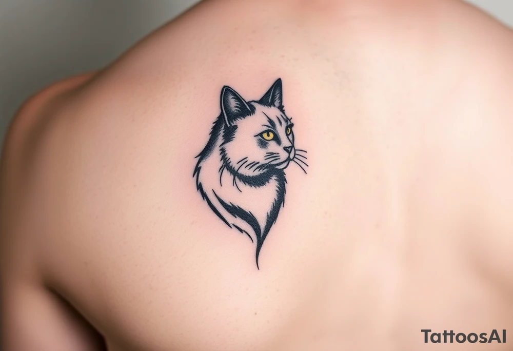 black cat tattoo idea