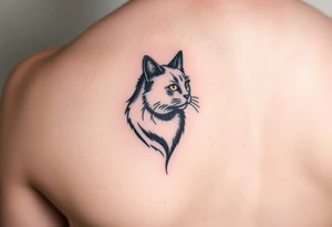 black cat tattoo idea