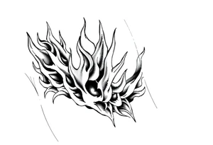 large powerfull multiple flames tattoo idea