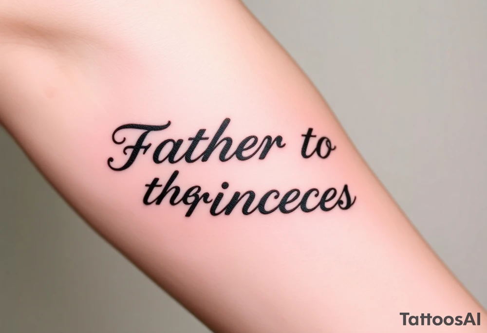 Father to the Princess tattoo idea