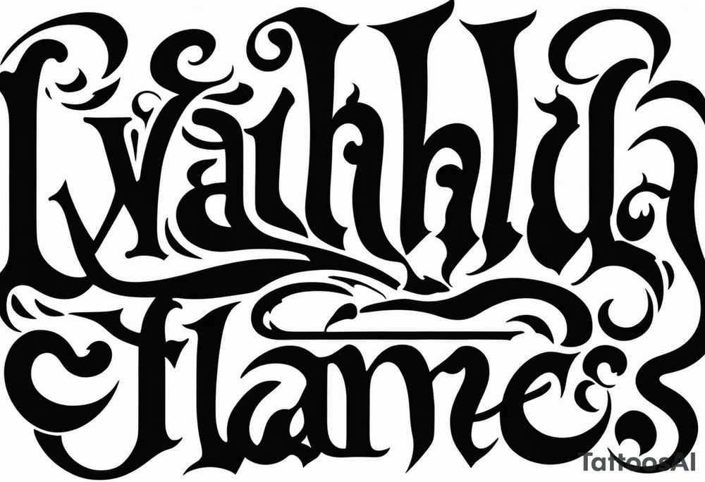 Valhalla flames tattoo idea