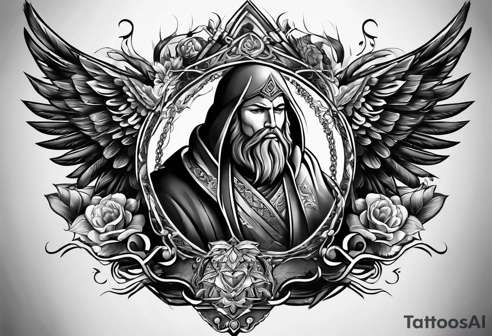 Father protector tattoo idea