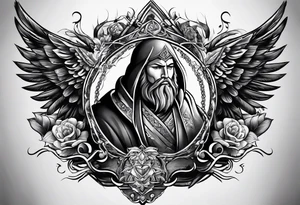 Father protector tattoo idea