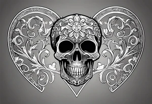 heart shaped skeleton key made of metal with the year 2016 included in the design. tattoo idea