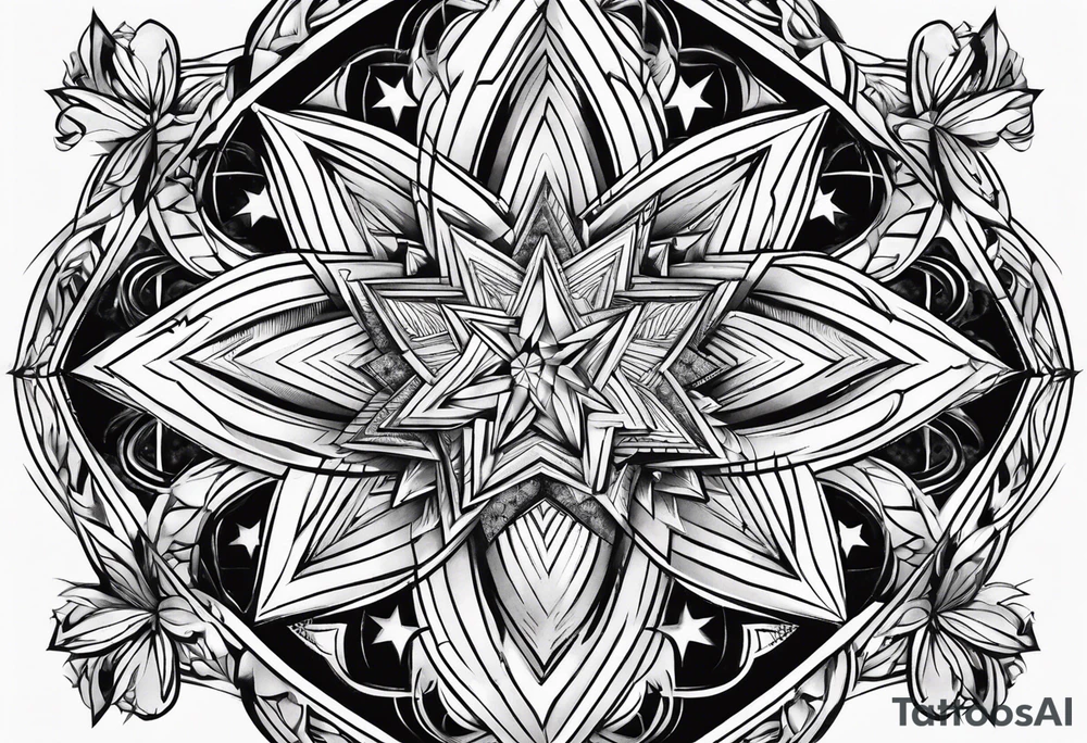 stars within a star tattoo idea