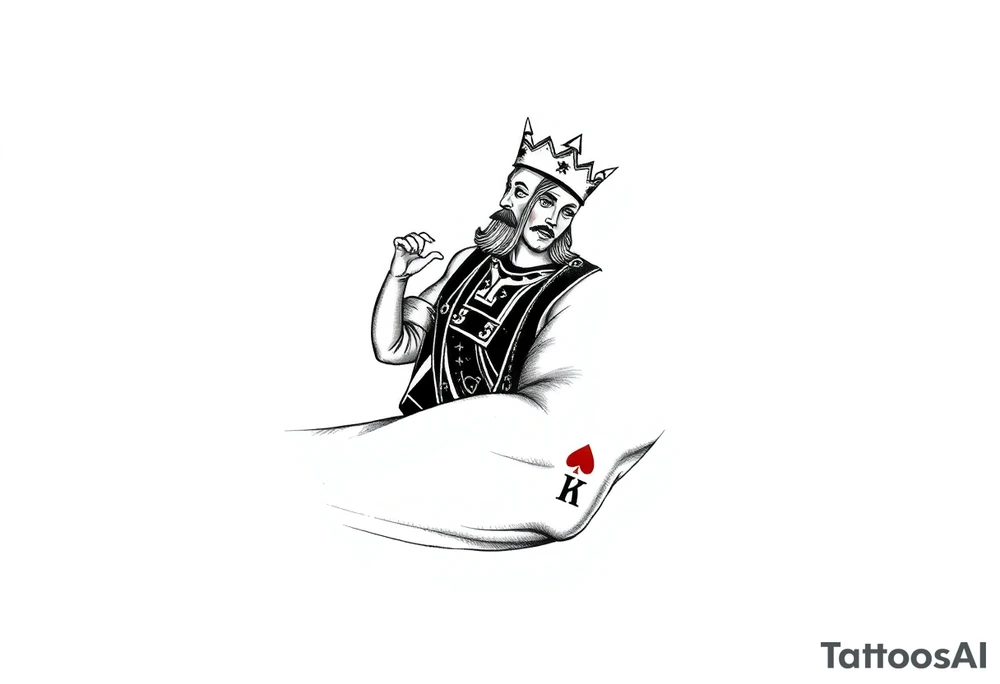 king of hearts tattoo idea
