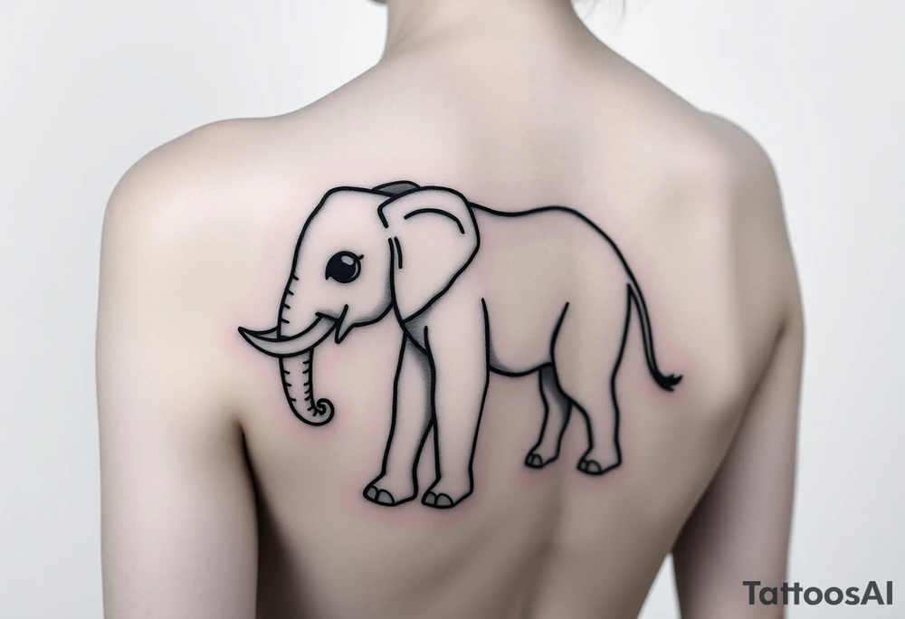 An elephant made of Legos on the arm tattoo idea