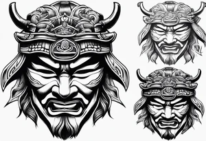 samurai mask tattoo idea