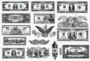 100 dollar bill tattoo idea