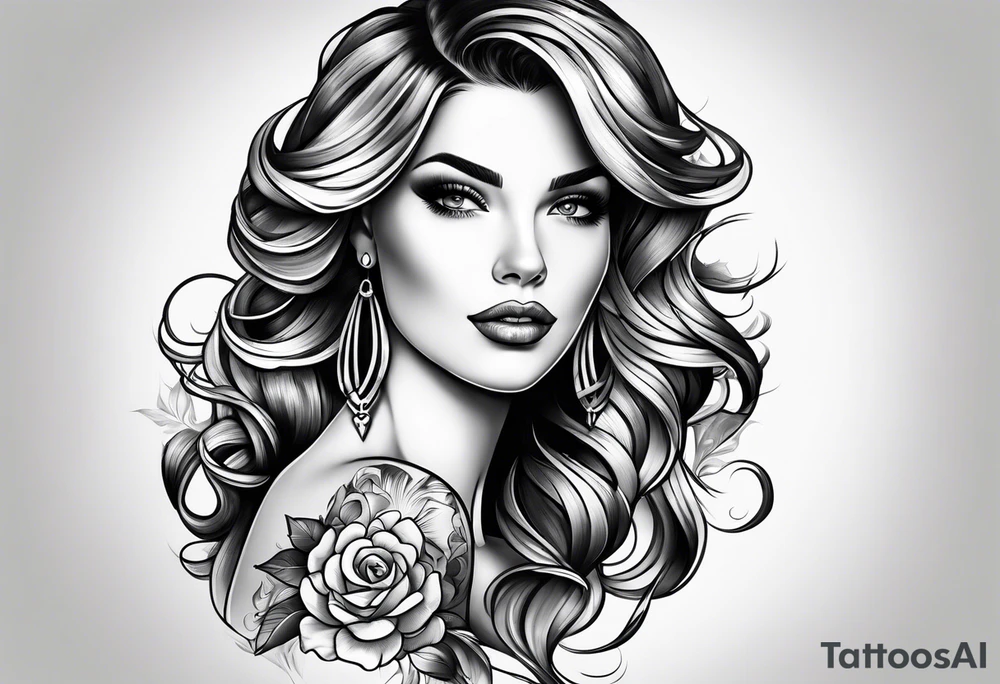 Pretty woman tattoo idea