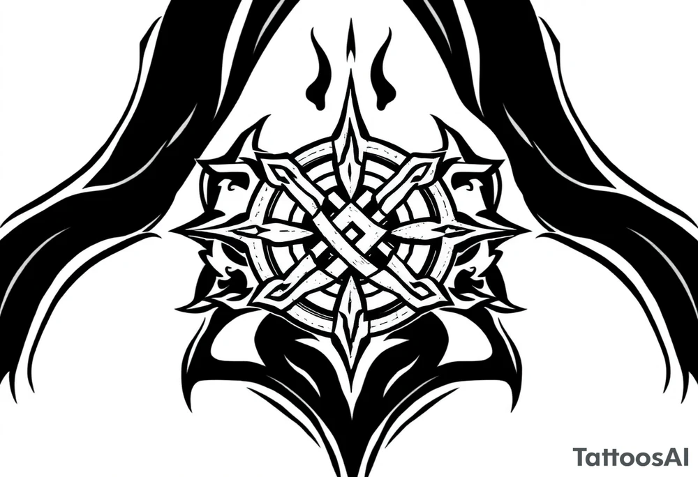 tibetan endless knot tattoo idea