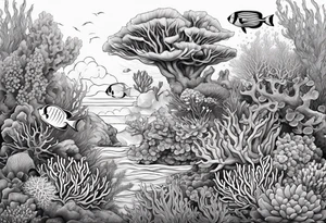 coral reef tattoo idea